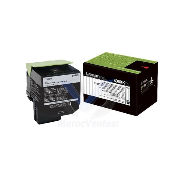 Cartouche de toner Noir 808XK extra longue durée du Programme de retour 80C8XK0